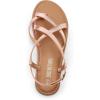 imageDREAM PAIRS Womens Flat Sandals Strappy Dressy Comfortable Ankle Strap Casual Summer Thong Sandals for BeachRose Gold