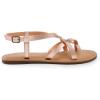 imageDREAM PAIRS Womens Flat Sandals Strappy Dressy Comfortable Ankle Strap Casual Summer Thong Sandals for BeachRose Gold