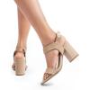 imageDREAM PAIRS Womens High Chunky Heels Square Toe Block Ankle Strap Dress Comfort SandalsNude