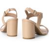 imageDREAM PAIRS Womens High Chunky Heels Square Toe Block Ankle Strap Dress Comfort SandalsNude