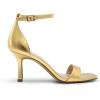 imageDREAM PAIRS Womens High Stilettos Open Square Toe Ankle Strap Heels Sexy Fashion Comfort Dress Shoes Wedding Bridal Pumps Heeled SandalsGold
