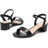 imageDREAM PAIRS Womens Low Heels for Women Classic Open Toe Ankle Strap Block Chunky Heel Sandals Holiday Party Wedding Dress Pumps ShoesBlackpu1