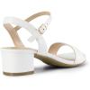 imageDREAM PAIRS Womens Low Heels for Women Classic Open Toe Ankle Strap Block Chunky Heel Sandals Holiday Party Wedding Dress Pumps ShoesWhitepu1