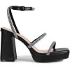 imageDREAM PAIRS Womens Platform Strappy Heels Open Toe Ankle Strap Square Party Sandals Y2K Dress ShoesBlackrhinestone