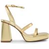 imageDREAM PAIRS Womens Platform Strappy Heels Open Toe Ankle Strap Square Party Sandals Y2K Dress ShoesGoldpat