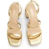 imageDREAM PAIRS Womens Platform Strappy Heels Open Toe Ankle Strap Square Party Sandals Y2K Dress ShoesGoldpat