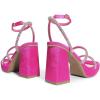 imageDREAM PAIRS Womens Platform Strappy Heels Open Toe Ankle Strap Square Party Sandals Y2K Dress ShoesHot Pinkrhinestone