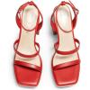 imageDREAM PAIRS Womens Platform Strappy Heels Open Toe Ankle Strap Square Party Sandals Y2K Dress ShoesRedpu