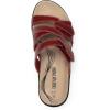imageDREAM PAIRS Womens Slides Arch Support Slip on Flat Sandals Comfort Plantar Fasciitis Soft Cushion Slippers With Adjustable StrapsRedpu