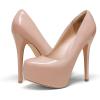 imageDREAM PAIRS Womens Swan30 High Heel Platform Dress Pump ShoesPink Pat
