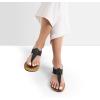 imageDream Pairs Womens Elastic Strappy String Thong Ankle Strap Summer Gladiator SandalsBlackBrownfabric