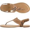 imageDream Pairs Womens Elastic Strappy String Thong Ankle Strap Summer Gladiator SandalsLeopard