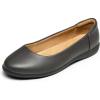 imageDREAM PAIRS Womens Comfortable Ballet Dressy Work Flats Round Toe Slip on Office ShoesDark Greypu