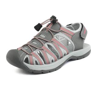 imageDREAM PAIRS Womens 160912W Adventurous Summer Outdoor SandalsGreyCoral