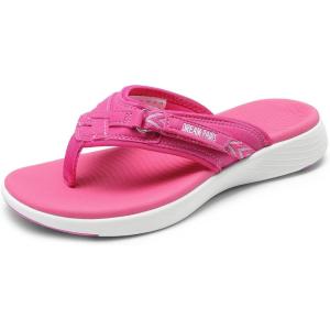 imageDREAM PAIRS Womens Arch Support Flip Flops Comfortable Thong SandalsHot Pinkpu
