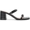 imageDREAM PAIRS Sandal Heels for Women Low Square Open Toe Block Chunky Heels Slip On Slides Mules for Party Homecoming DailyBlackstone Pu