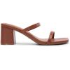 imageDREAM PAIRS Sandal Heels for Women Low Square Open Toe Block Chunky Heels Slip On Slides Mules for Party Homecoming DailyBrown