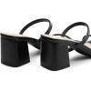 imageDREAM PAIRS Sandal Heels for Women Low Square Open Toe Block Chunky Heels Slip On Slides Mules for Party Homecoming DailyDark Black