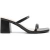 imageDREAM PAIRS Sandal Heels for Women Low Square Open Toe Block Chunky Heels Slip On Slides Mules for Party Homecoming DailyDark Black