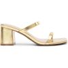 imageDREAM PAIRS Sandal Heels for Women Low Square Open Toe Block Chunky Heels Slip On Slides Mules for Party Homecoming DailyGold