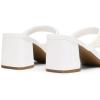imageDREAM PAIRS Sandal Heels for Women Low Square Open Toe Block Chunky Heels Slip On Slides Mules for Party Homecoming DailyPure White