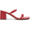 imageDREAM PAIRS Sandal Heels for Women Low Square Open Toe Block Chunky Heels Slip On Slides Mules for Party Homecoming DailyRed