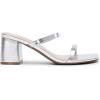 imageDREAM PAIRS Sandal Heels for Women Low Square Open Toe Block Chunky Heels Slip On Slides Mules for Party Homecoming DailySilver