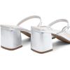 imageDREAM PAIRS Sandal Heels for Women Low Square Open Toe Block Chunky Heels Slip On Slides Mules for Party Homecoming DailySilver