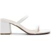 imageDREAM PAIRS Sandal Heels for Women Low Square Open Toe Block Chunky Heels Slip On Slides Mules for Party Homecoming DailyWhite