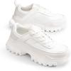 imageDREAM PAIRS Women Platform Chunky Fashion Sneakers Walking LaceUp Comfortable Sport Stylish Lightweight Classic Casual Work Tennis ShoesWhite