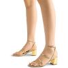 imageDREAM PAIRS Womens Block Heels 2 inch Strappy Square Toe Dressy Chunky Low Heeled Sandals for Party Wedding EveningGoldmetallic