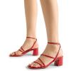 imageDREAM PAIRS Womens Block Heels 2 inch Strappy Square Toe Dressy Chunky Low Heeled Sandals for Party Wedding EveningRedpu