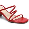 imageDREAM PAIRS Womens Block Heels 2 inch Strappy Square Toe Dressy Chunky Low Heeled Sandals for Party Wedding EveningRedpu