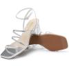 imageDREAM PAIRS Womens Block Heels 2 inch Strappy Square Toe Dressy Chunky Low Heeled Sandals for Party Wedding EveningSilvermetallic