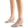 imageDREAM PAIRS Womens Block Heels 2 inch Strappy Square Toe Dressy Chunky Low Heeled Sandals for Party Wedding EveningSilvermetallic