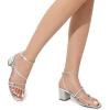 imageDREAM PAIRS Womens Block Heels 2 inch Strappy Square Toe Dressy Chunky Low Heeled Sandals for Party Wedding EveningSilverrhinestone