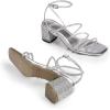 imageDREAM PAIRS Womens Block Heels 2 inch Strappy Square Toe Dressy Chunky Low Heeled Sandals for Party Wedding EveningSilverrhinestone