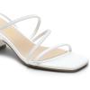 imageDREAM PAIRS Womens Block Heels 2 inch Strappy Square Toe Dressy Chunky Low Heeled Sandals for Party Wedding EveningWhitepu