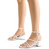 imageDREAM PAIRS Womens Block Heels 2 inch Strappy Square Toe Dressy Chunky Low Heeled Sandals for Party Wedding EveningWhitepu