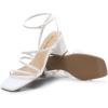 imageDREAM PAIRS Womens Block Heels 2 inch Strappy Square Toe Dressy Chunky Low Heeled Sandals for Party Wedding EveningWhitepu
