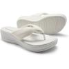 imageDREAM PAIRS Platform Flip Flops for Women Cushioned Thong Sandals with Soft Eva Foam Insole Lightweight Lycra fabric Comfort Dressy Slides Slippers for Summer BeachWhite