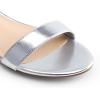 imageDREAM PAIRS Women Black White Nude Clear Sandals Low Heel Dressy Sandals Ankle Strap Open Toe Chunky Block Heeled Summer Classic Comfortable Flat ShoesSilver