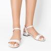imageDREAM PAIRS Women Black White Nude Clear Sandals Low Heel Dressy Sandals Ankle Strap Open Toe Chunky Block Heeled Summer Classic Comfortable Flat ShoesWhite Classic