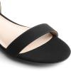 imageDREAM PAIRS Women Black White Nude Clear Sandals Low Heel Dressy Sandals Ankle Strap Open Toe Chunky Block Heeled Summer Classic Comfortable Flat ShoesBlacknubuck