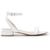 imageDREAM PAIRS Women Black White Nude Clear Sandals Low Heel Dressy Sandals Ankle Strap Open Toe Chunky Block Heeled Summer Classic Comfortable Flat ShoesWhite