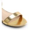 imageDREAM PAIRS Women Black White Nude Clear Sandals Low Heel Dressy Sandals Ankle Strap Open Toe Chunky Block Heeled Summer Classic Comfortable Flat ShoesGold