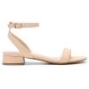 imageDREAM PAIRS Women Black White Nude Clear Sandals Low Heel Dressy Sandals Ankle Strap Open Toe Chunky Block Heeled Summer Classic Comfortable Flat ShoesNude