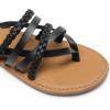 imageDREAM PAIRS Womens Flip Flops Round Toe Multi Strap lightweight Summer Beach Flat Casual Thong SandalsBlack