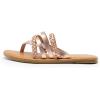imageDREAM PAIRS Womens Flip Flops Round Toe Multi Strap lightweight Summer Beach Flat Casual Thong SandalsRose Gold