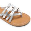 imageDREAM PAIRS Womens Flip Flops Round Toe Multi Strap lightweight Summer Beach Flat Casual Thong SandalsSilver